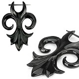 Boucles en corne fleur de lys (06)