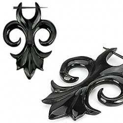 Boucles en corne fleur de lys (06)