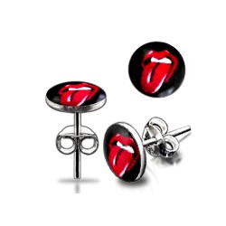 Stud argent 08 - Logo langue