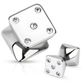 Plug en acier courbe dé strass