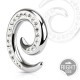 Spirale en acier férido strass transparent (AC95)