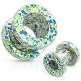 Plug acier peint blanc, bleu et vert