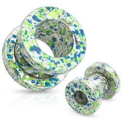 Plug acier peint blanc, bleu et vert