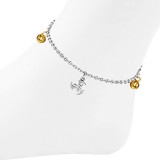 Chaine de cheville 12 - Clochettes gold-ip et tribal