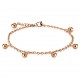 Chaine de cheville 23 - Boules gold-ip rose