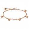 Chaine de cheville 23 - Boules gold-ip rose