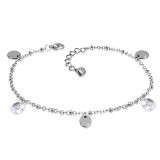Chaine de cheville 50 - Ronds transparents et cercles