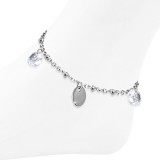 Chaine de cheville 50 - Ronds transparents et cercles