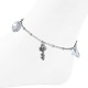 Chaine de cheville 64 - Ronds transparents et clé