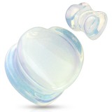 Plug courbe coeur en opalite
