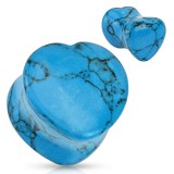 Plug courbe coeur en turquoise