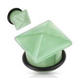 Plug carré o-ring aventurine jade