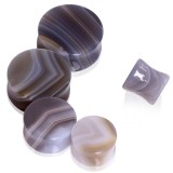 Plug courbe en agate grise