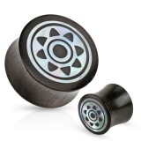 Plug courbe en bois et nacre B