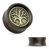 Plug en bois courbe arbre de vie