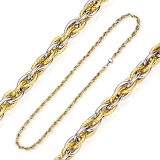 Chaine acier et plaqué-or 09 mailles 07mm