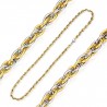 Chaine acier et plaqué-or 09 mailles 07mm