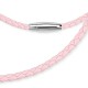 Cordon 25 Cuir 4mm rose