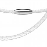 Cordon 26 Cuir 4mm blanc
