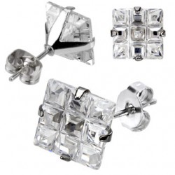 Clous gothiques 03 - Zircone transparent deluxe