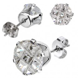 Clous gothiques 08 - Zircone rond transparent