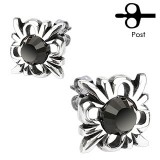 Clous gothiques 10 - Zircone noir deluxe