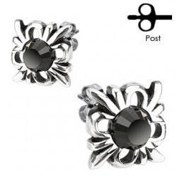 Clous gothiques 10 - Zircone noir deluxe
