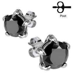 Clous gothiques 13 - Zircone noir et serres
