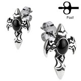 Clous gothiques 20 - Croix strass noir