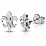 Clous en acier 46 - Fleur de lys strass