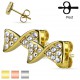 Clous en acier 73 - Noeud papillon strass