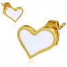 Clous en acier 100 - Gold ip coeur fond blanc