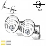 Clous en acier 178 - Double cercle strass