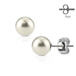 Clous en acier 187 - Perle blanche