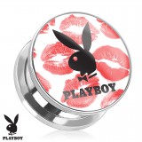 Plug acier dévissable playboy kiss
