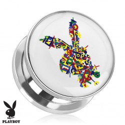 Plug acier dévissable playboy multicolore