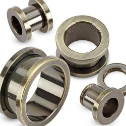 Tunnel acier dévissable gun metal IP