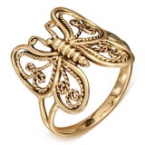 Bague en bronze avec un papillon (05)