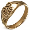 Bague en bronze avec un triskel (09)