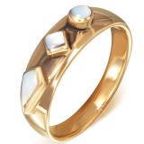 Bague en bronze avec incrustation de pierres blanches (14)