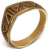 Bague masculine en bronze formes géométriques (16)