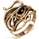 Bague en bronze avec des lignes de cordages (19)