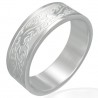 Bague acier 21 - Salamandres travaillées