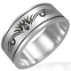 Bague acier 22 - Motif tribal B