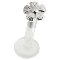 Piercing micro-labret PTFE 12 - Fleur