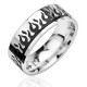 Bague acier 29 - Flammes noires