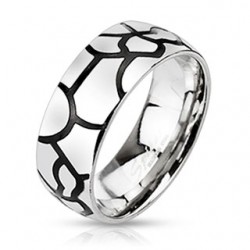 Bague acier 65 - Terre craquellée