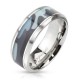 Bague acier 71 - Camouflage bleu