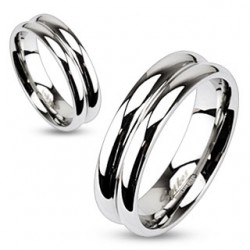 Bague classique deux lignes arrondies (13)