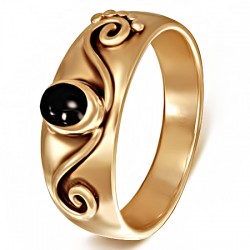 Bague en bronze boule en onyx (24)